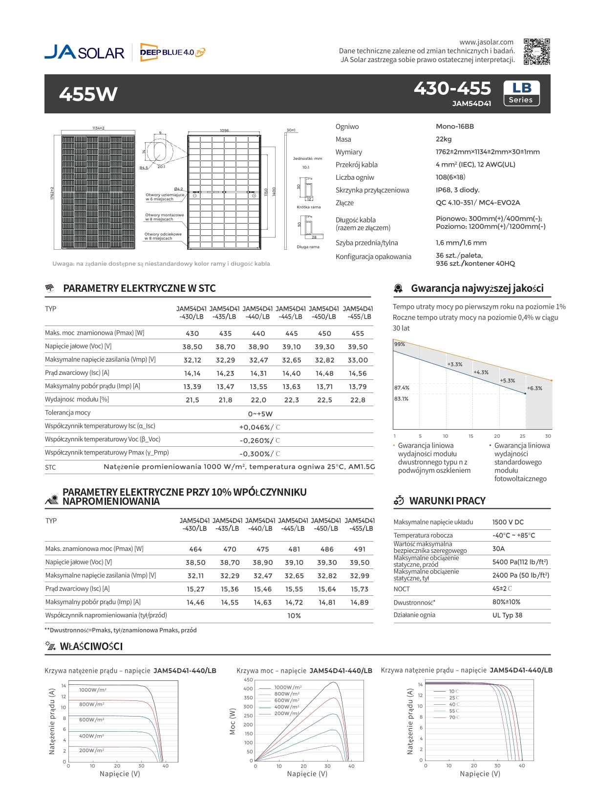 Panel fotowoltaiczny JA Solar JAM54D41 445LB (FB) (BiFacial) 11_FOTO_2