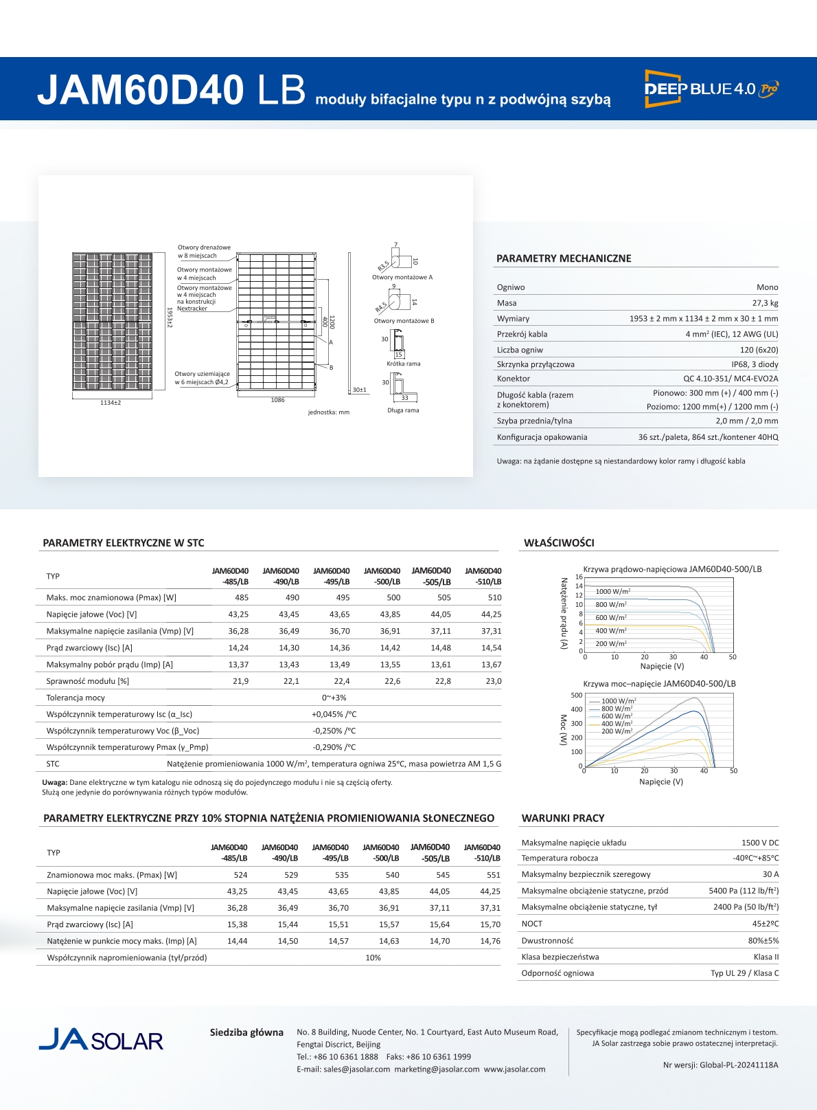 Panel fotowoltaiczny JA Solar JAM60D40 500LB (BFR) (BiFacial)  19_Foto_2