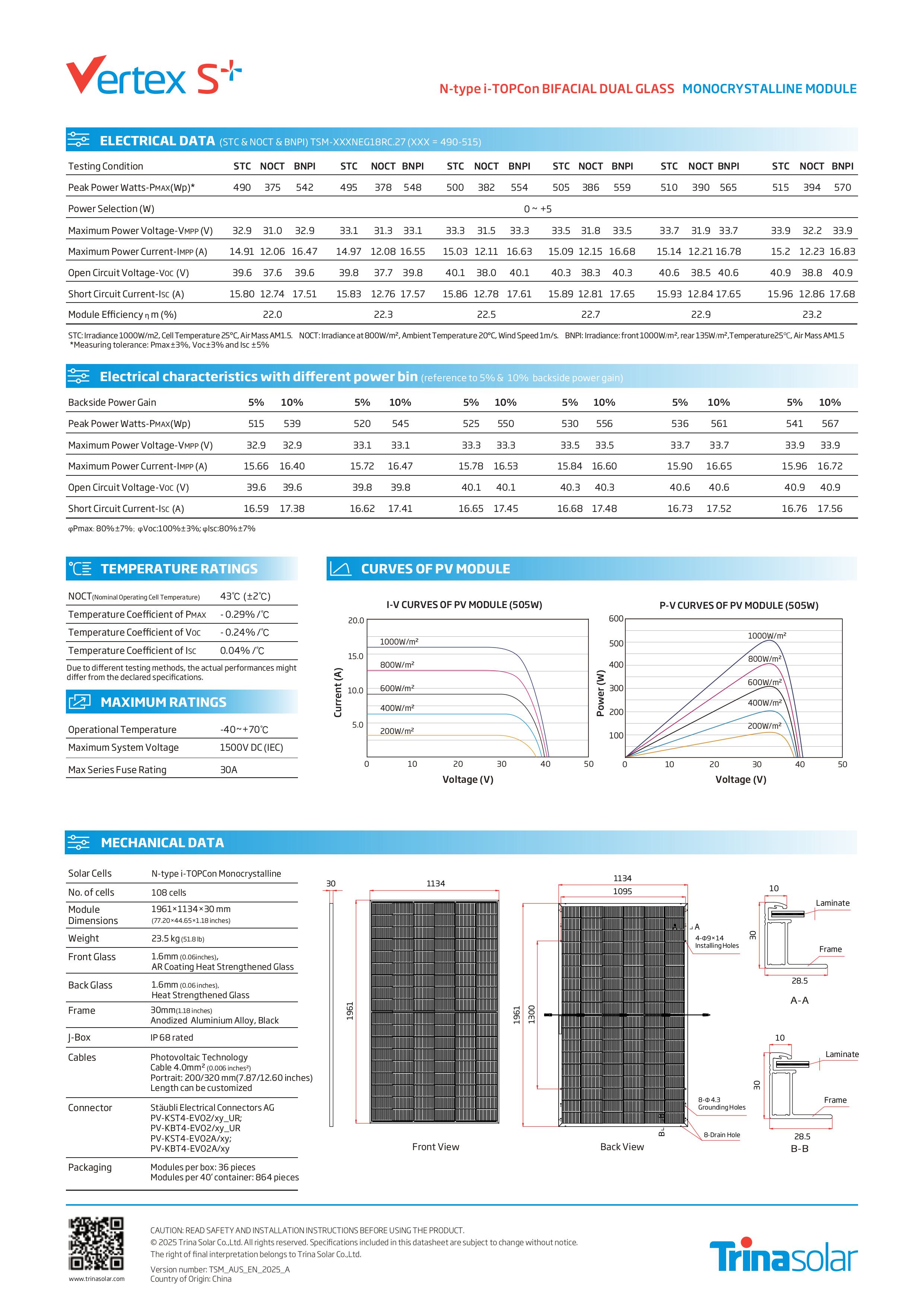 Panel fotowoltaiczny Trina Vertex S+ TSM - NEG18RC.27 - 500Wp (Bifi, DG, BFR, EVO2) 4_FOTO_2