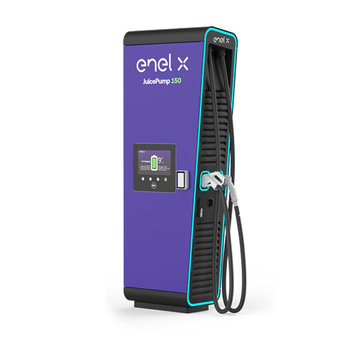 Enel X JuicePump 150  Trio, CCS2 + CHAdeMO + AC-gniazdo typ-2 22kW/32A z przesłoną, Kabel do 150 kW,  2 zasilacze, trójfazowy, DC ładowanie równoległe, RFID, Cellular+LAN, (niski wyświetlacz)