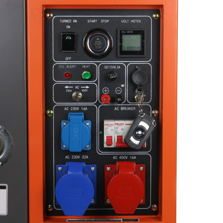 Agregat Barracuda 7kW 10kVA 400V DIESEL 8000 SILENT ze wzmoc. fazą 230V AVR