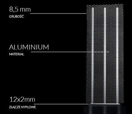 Grzejnik podtynkowy 3thermo siatka bez wody
