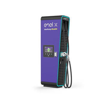Enel X JuicePump Ultra 300, CCS2 + CHAdeMO,  Kabel do 300 kW, z chłodzeniem kabla, 4 zasilacze, trójfazowy, ładowanie równoległe, cellular+LAN, RFID, (niski wyświetlacz)