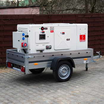 Agregat Proton Ricardo 20kW ZPP 20R SZR 25kVA na przyczepie 1-osiowej