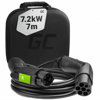 Kabel do ładowania samochodów elektrycznych EV Type 1 7.2kW 32A 7m  Green Cell