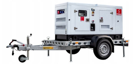Agregat Proton Deutz 65kW 81kVA 65D SZR na przyczepie 1-osiowej