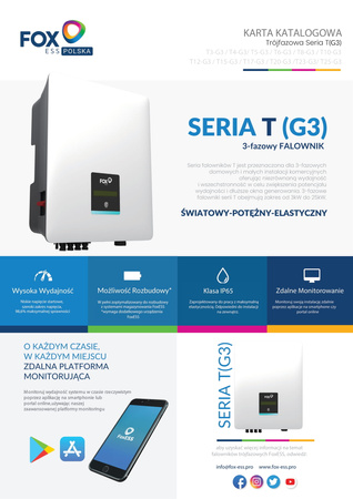 Falownik 3F FoxESS T12.0 G3 Inwenter 12kW